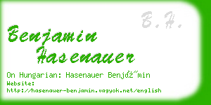 benjamin hasenauer business card